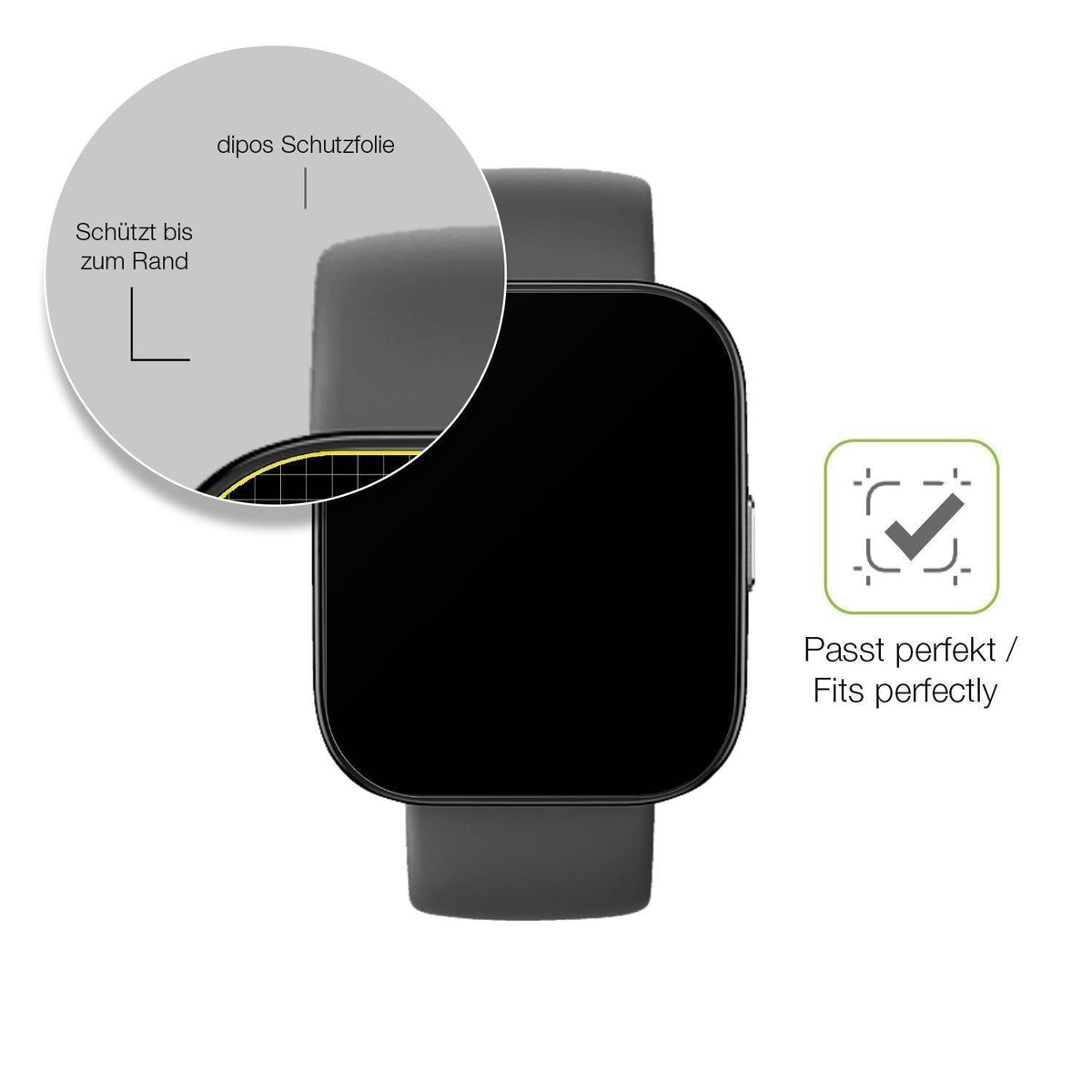 2x Full Cover Schutzfolie matt für Amazfit Bip 5 4 (6)