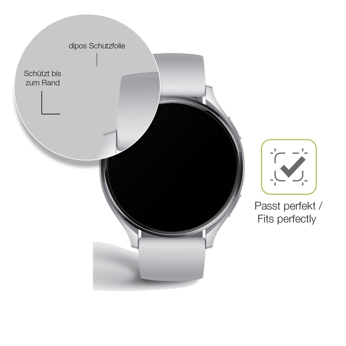 2x Full Cover Schutzfolie matt für Xiaomi Watch 2 (6)