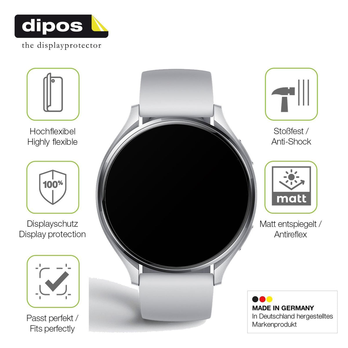 2x Full Cover Schutzfolie matt für Xiaomi Watch 2 (7)