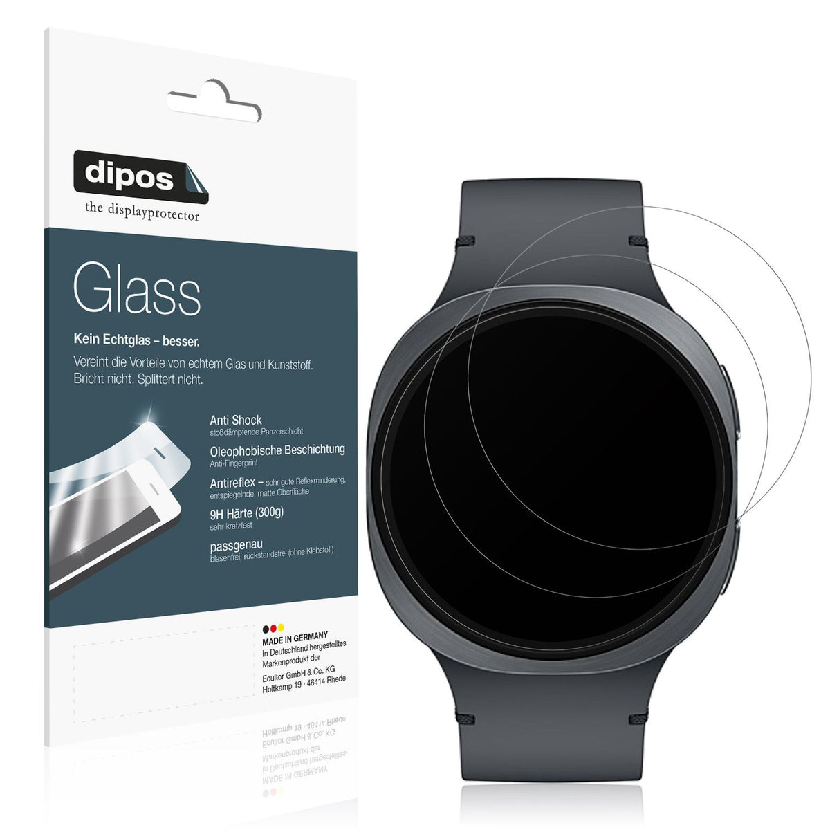2x 9H Schutzfolie matt für Samsung Galaxy Watch8 4 (1)