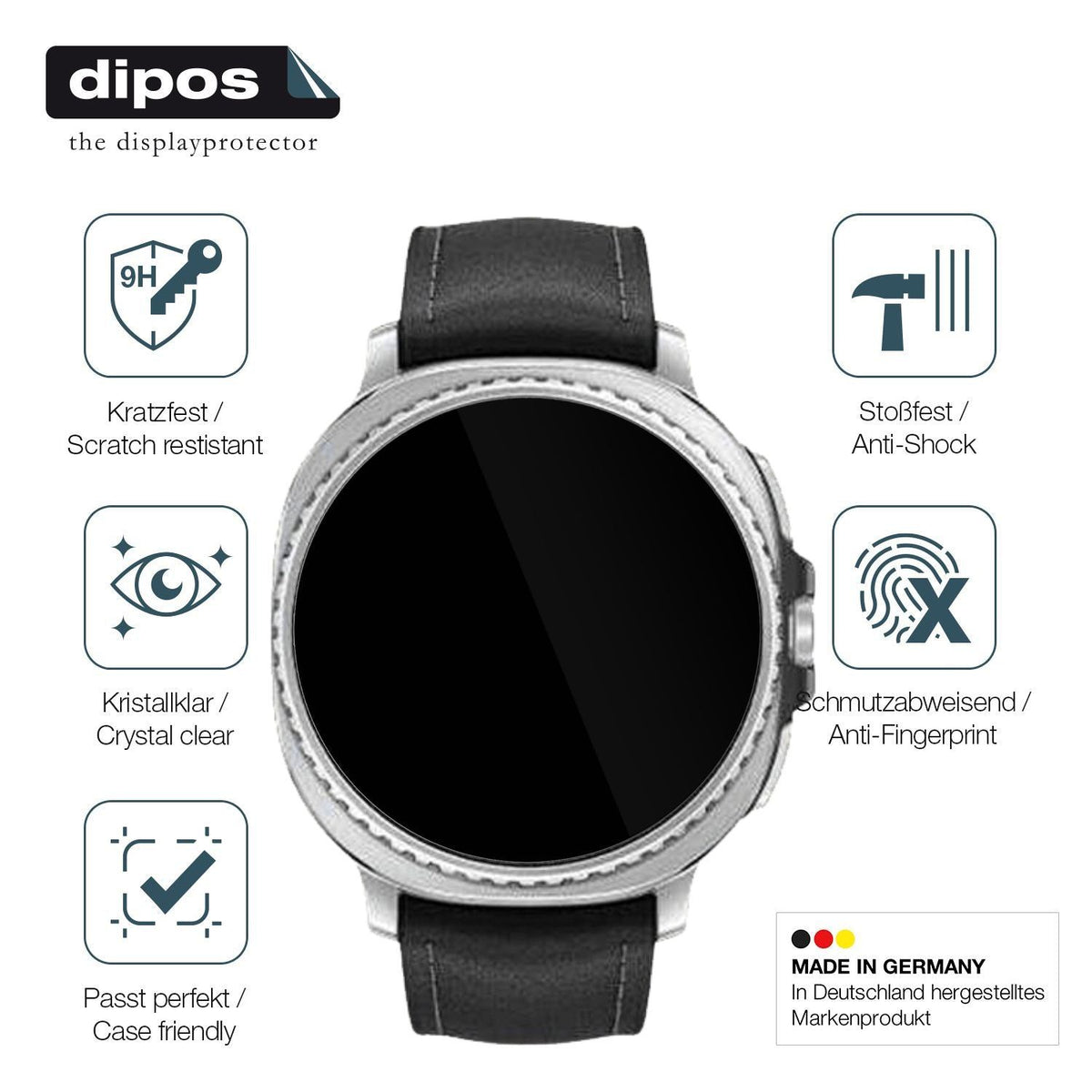 2x 9H Schutzfolie für Samsung Galaxy Watch8 Classi (7)