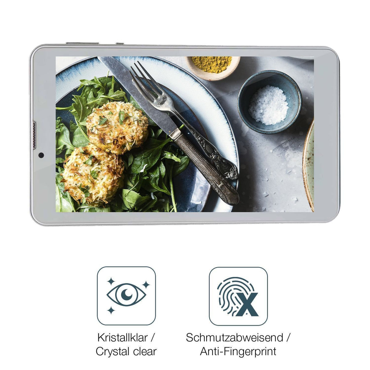 2x Schutzfolie klar für Garsent 7 Zoll Tablet Disp (4)
