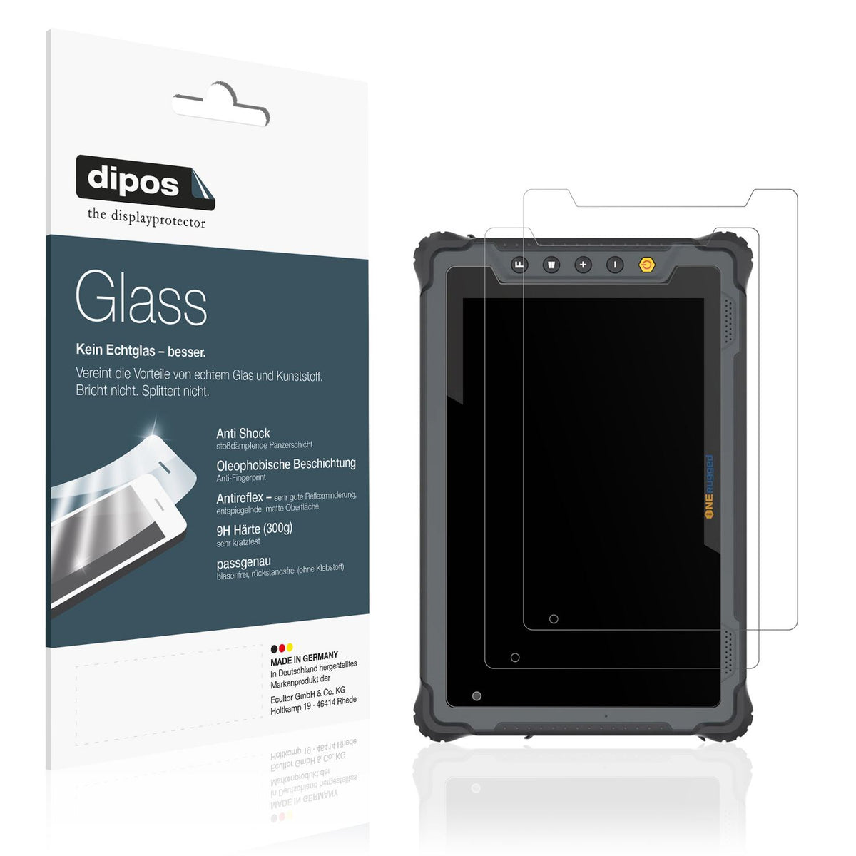 2x 9H Schutzfolie matt für ONERugged Tablet M80J P (1)