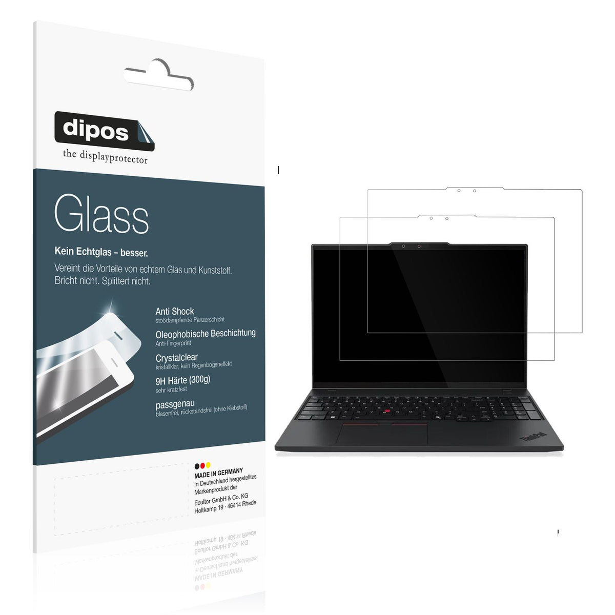 2x 9H Schutzfolie für Lenovo ThinkPad P16s Gen4 Pa (1)