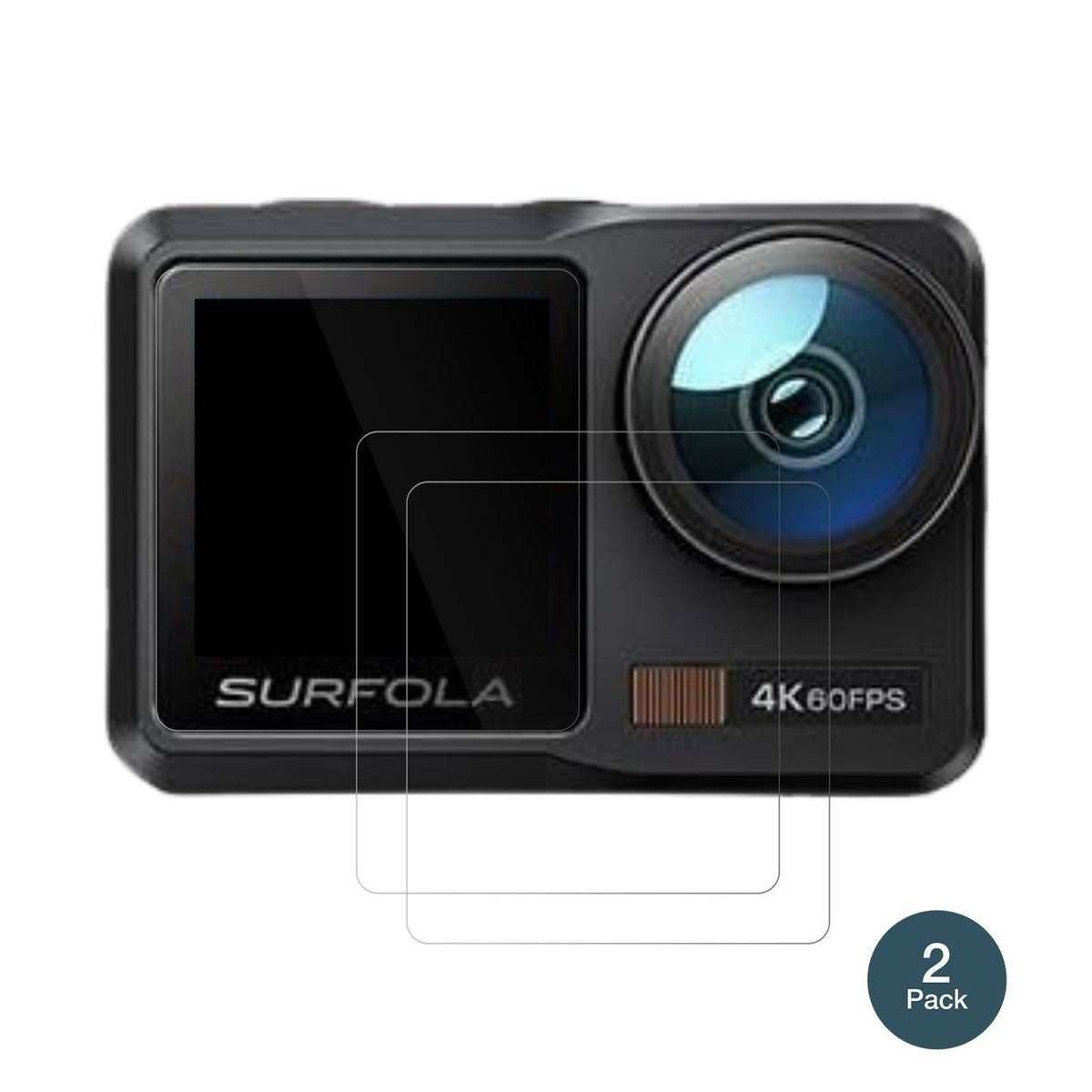 2x 9H Schutzfolie für Surfola Action Cam 4K Panzer (2)