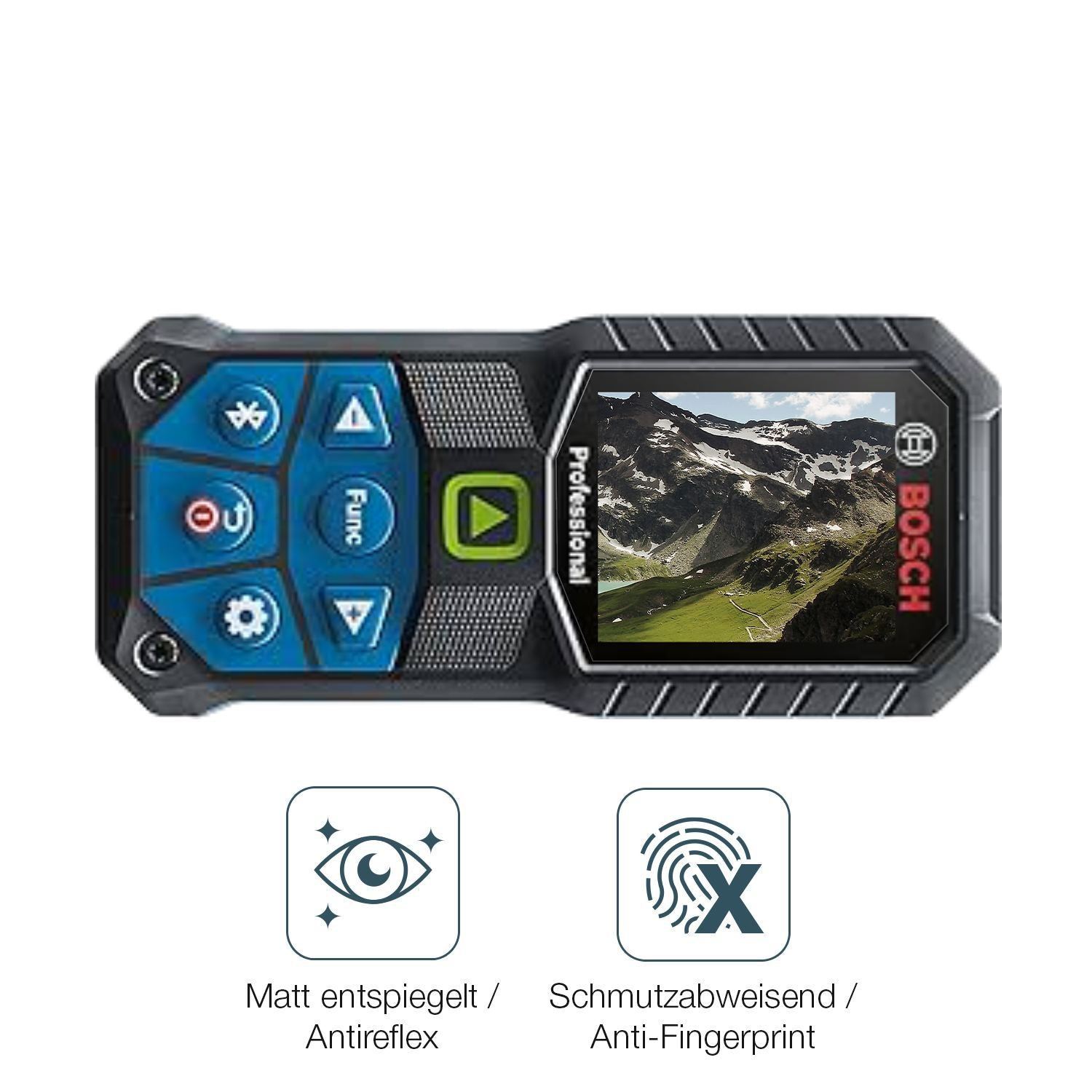 4x Schutzfolie matt für Bosch GLM 50-23 Display-Sc (4)