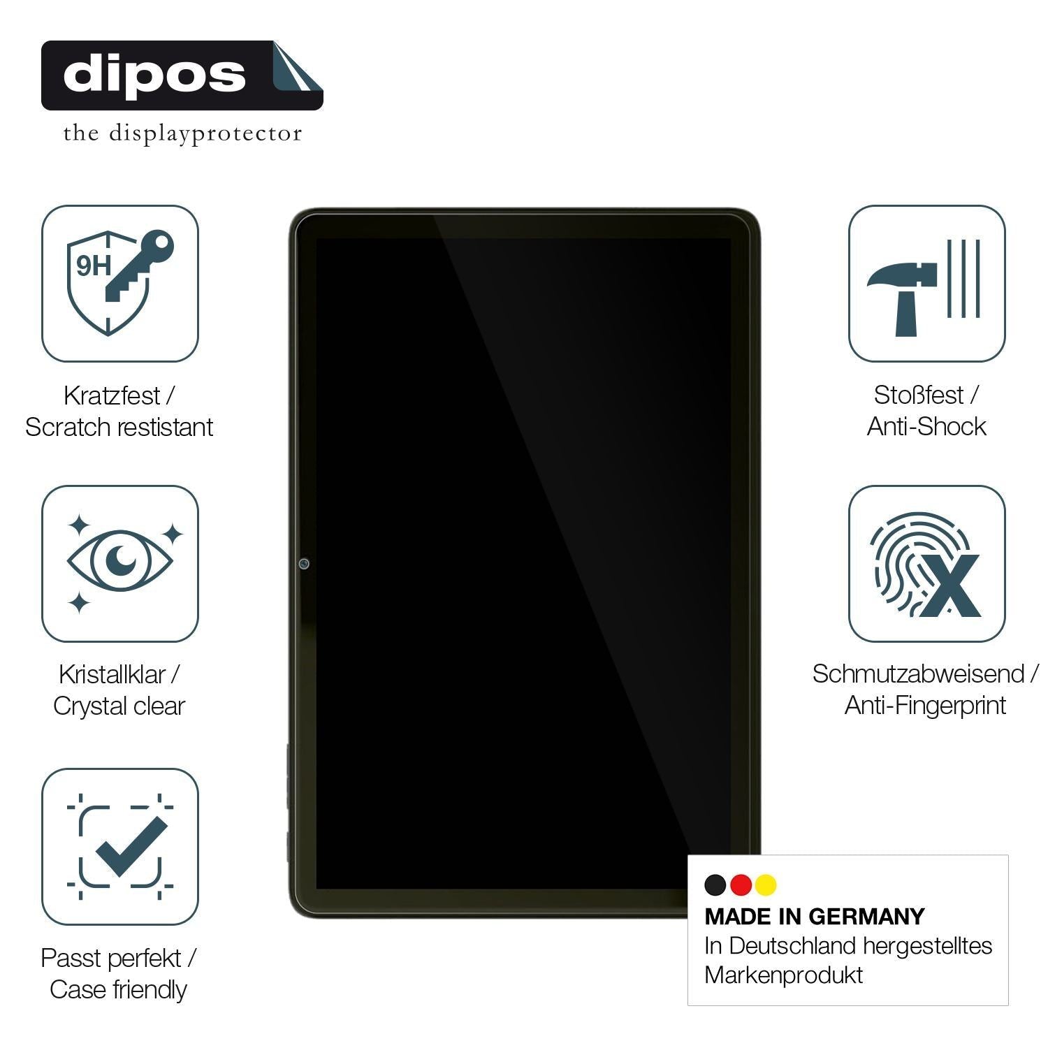 2x 9H Schutzfolie für Vale Tablet V10A Panzerfolie (7)