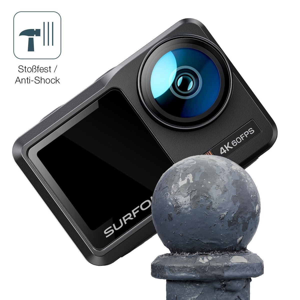 2x 9H Schutzfolie für Surfola SF630 Action Cam Pan (4)