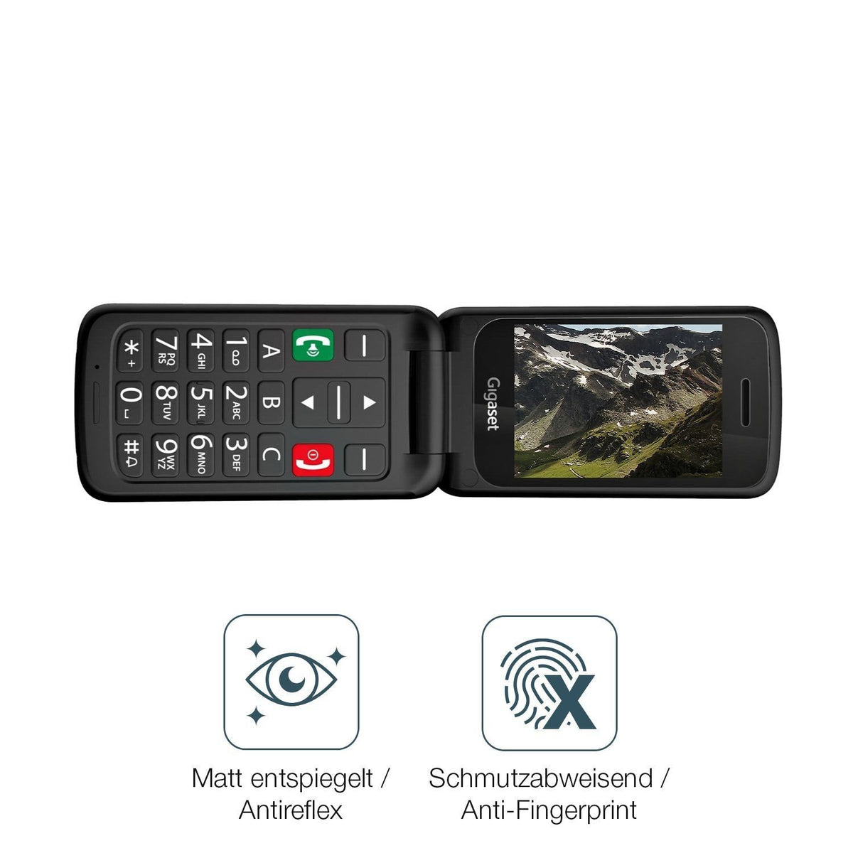 2x 9H Schutzfolie matt für Gigaset GL595 Panzerfol (5)