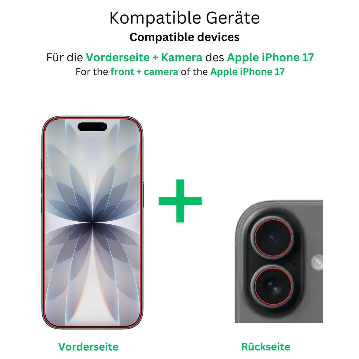 4x Schutzfolie klar für Apple iPhone 17 mit Kamera (2)