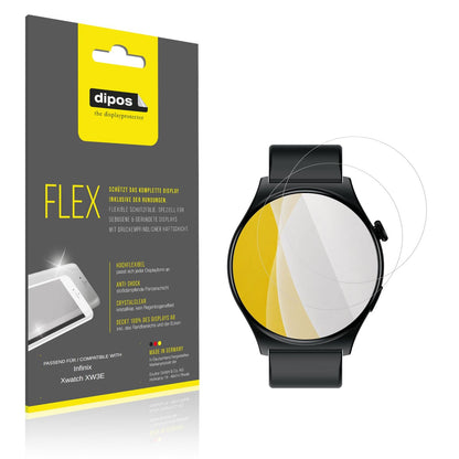 2x 3D Full Cover Schutzfolie für Infinix Xwatch XW (1)