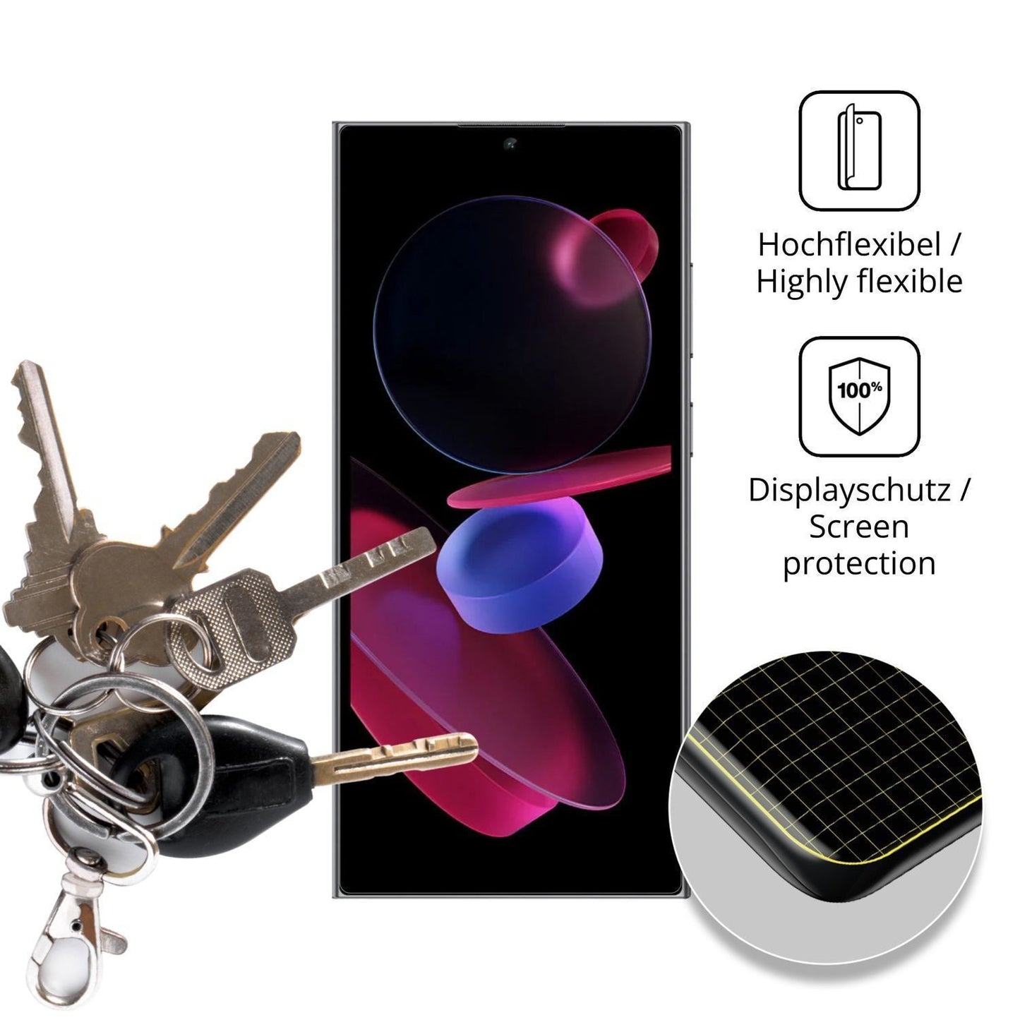2x 3D Full Cover Schutzfolie für Oukitel C62 (3)