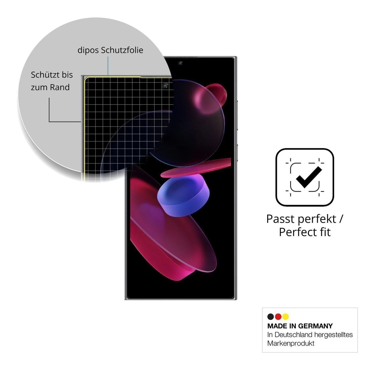 2x 3D Full Cover Schutzfolie für Oukitel C62 (6)