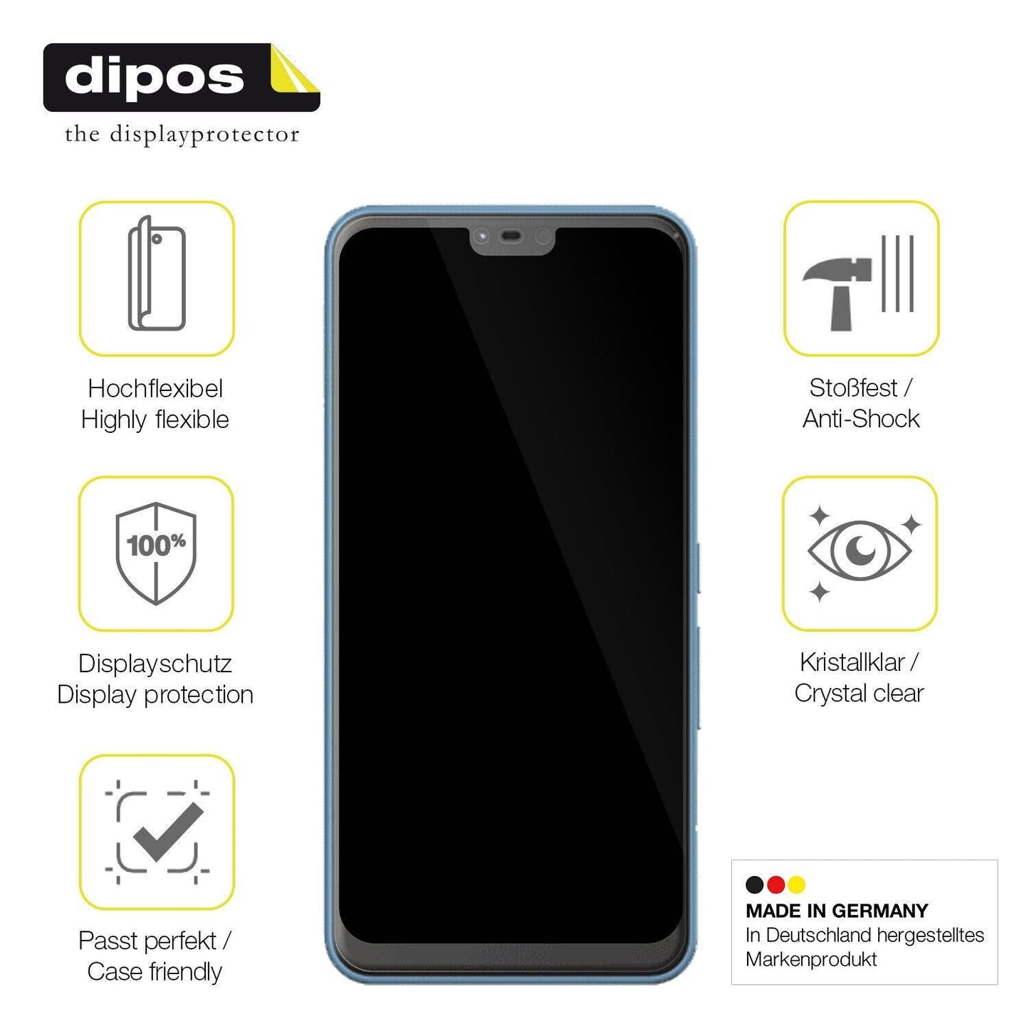 1x 3D Full Cover Schutzfolie für Fujitsu Arrows J (7)