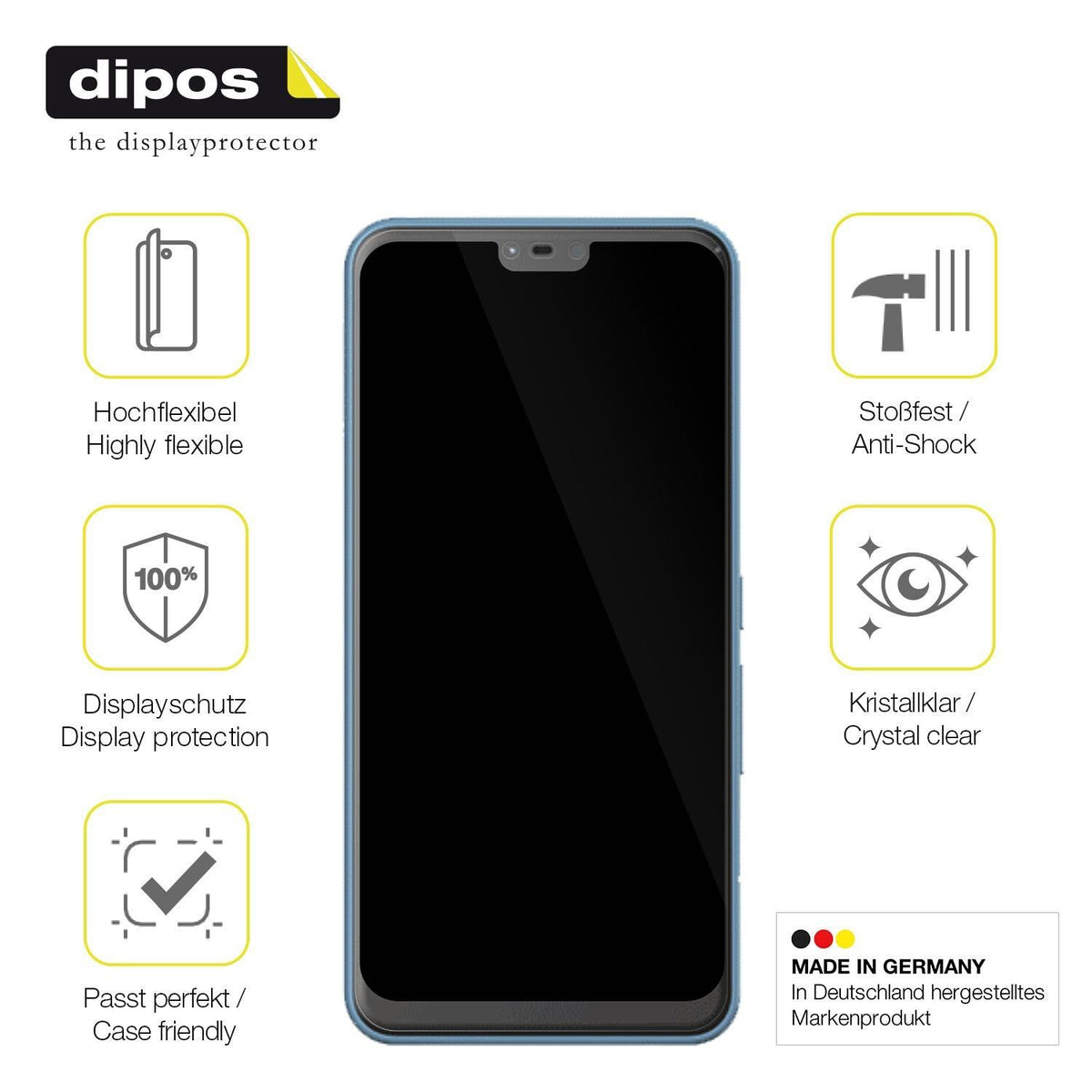 2x 3D Full Cover Schutzfolie für Fujitsu Arrows J (7)