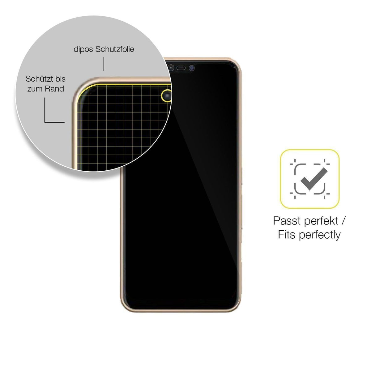 2x 3D Full Cover Schutzfolie für Fujitsu Arrows M0 (6)