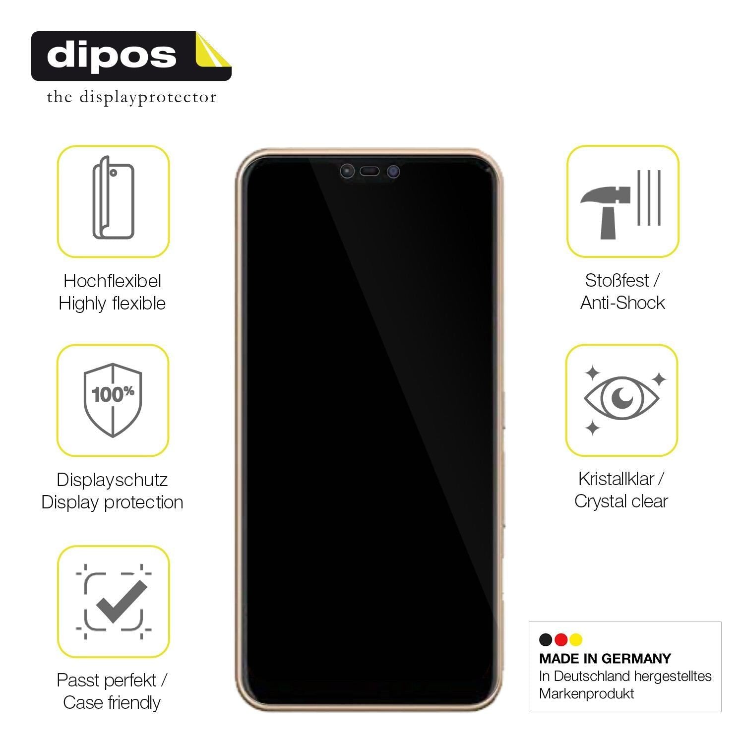 2x 3D Full Cover Schutzfolie für Fujitsu Arrows M0 (7)