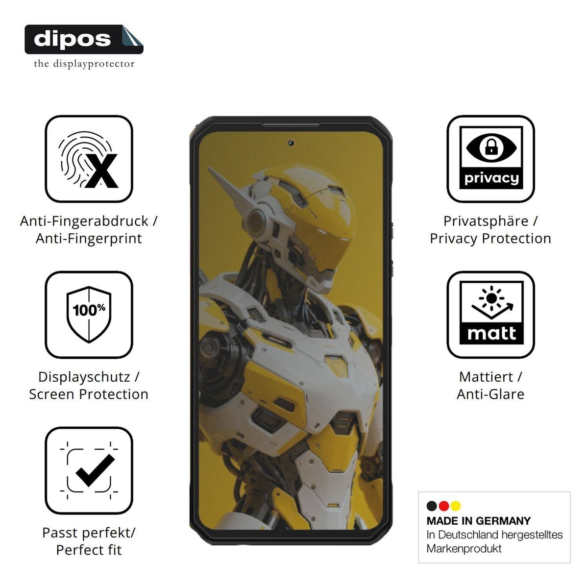 Blickschutzfolie für OUKITEL WP60 5G matt Schutzfo (5)
