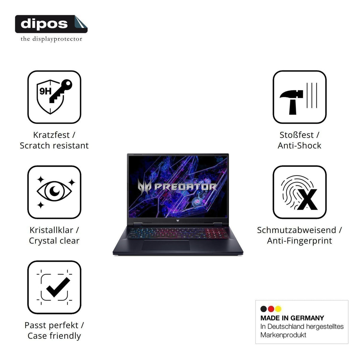 2x 9H Schutzfolie für acer Predator Helios Neo 18  (7)