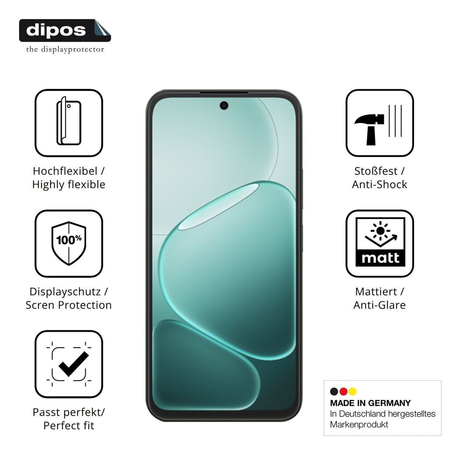 2x Full Cover Schutzfolie matt für Oppo A6v (7)
