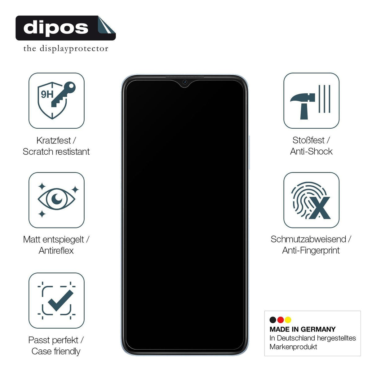 2x 9H Schutzfolie matt für OPPO A17 Panzerfolie (7)