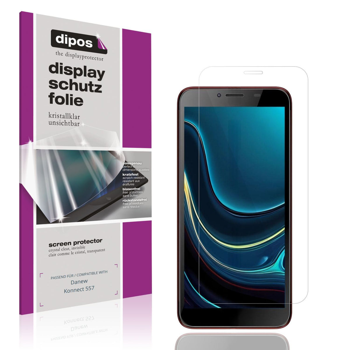 4x Schutzfolie klar für Danew Konnect 557 Display- (1)