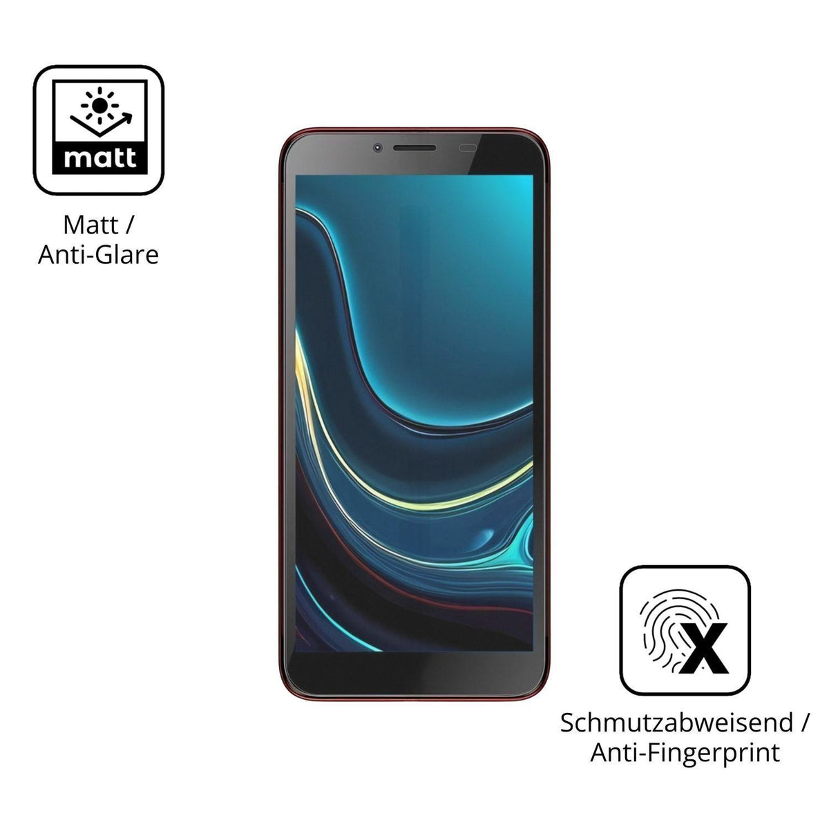 4x Schutzfolie matt für Danew Konnect 557 Display- (5)