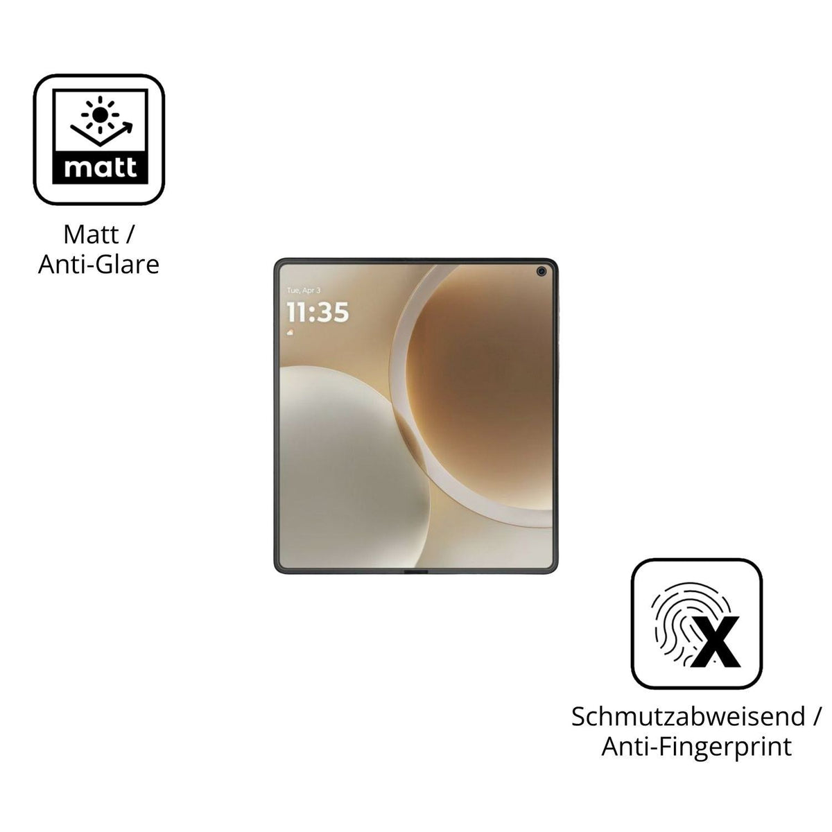 2x 9H Schutzfolie matt für Motorola Razr Fold 2026 (5)
