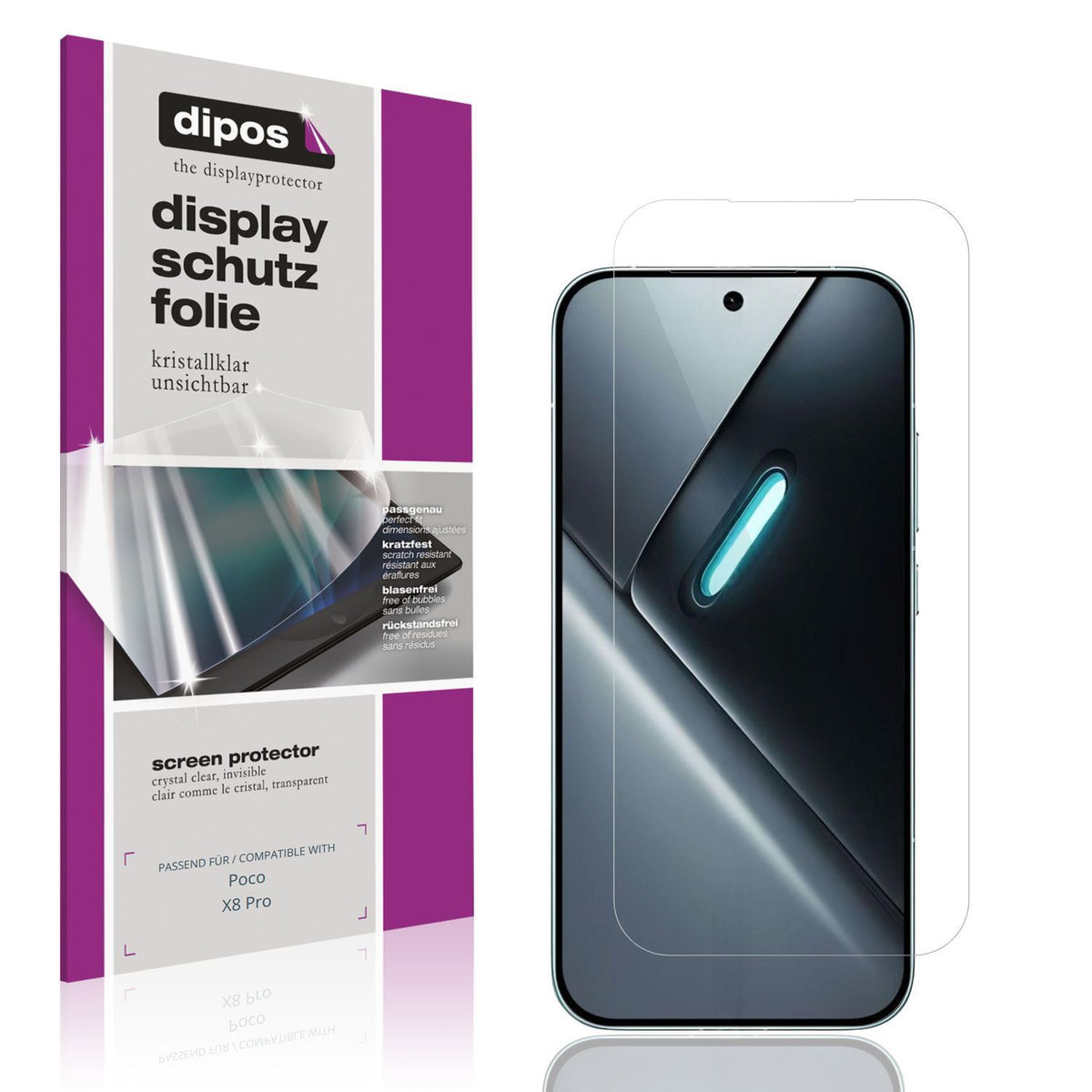 4x Schutzfolie klar für Poco X8 Pro Display-Schutz (1)