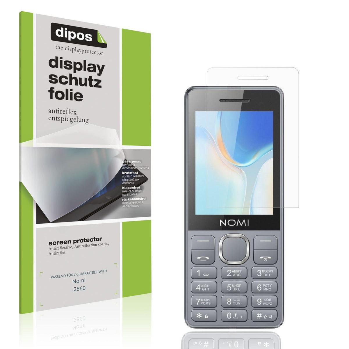 4x Schutzfolie matt für Nomi i2860 Display-Schutzf (1)