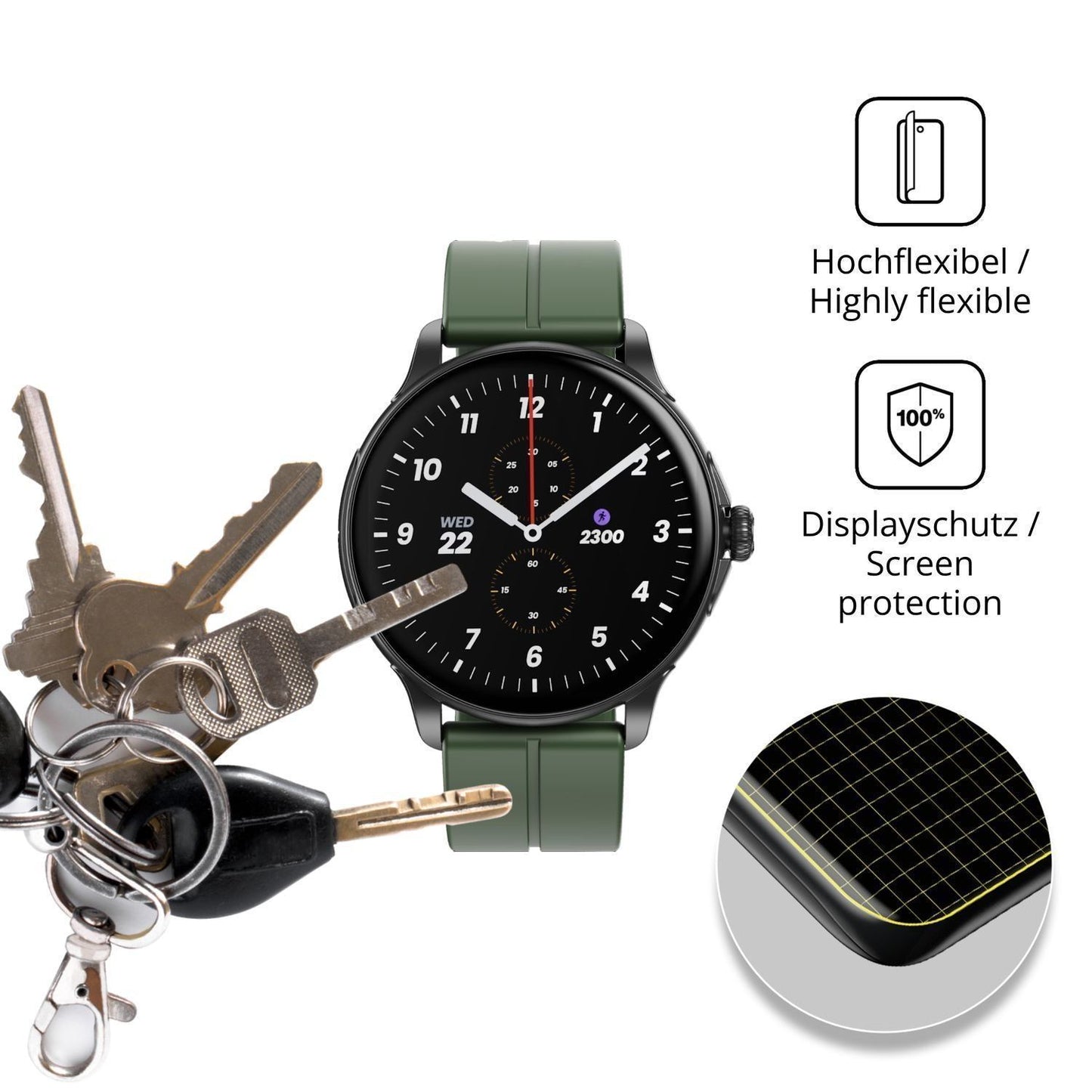 2x 3D Full Cover Schutzfolie für HMD Watch X1 (3)