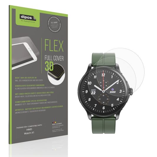 2x Full Cover Schutzfolie matt für HMD Watch X1 (1)