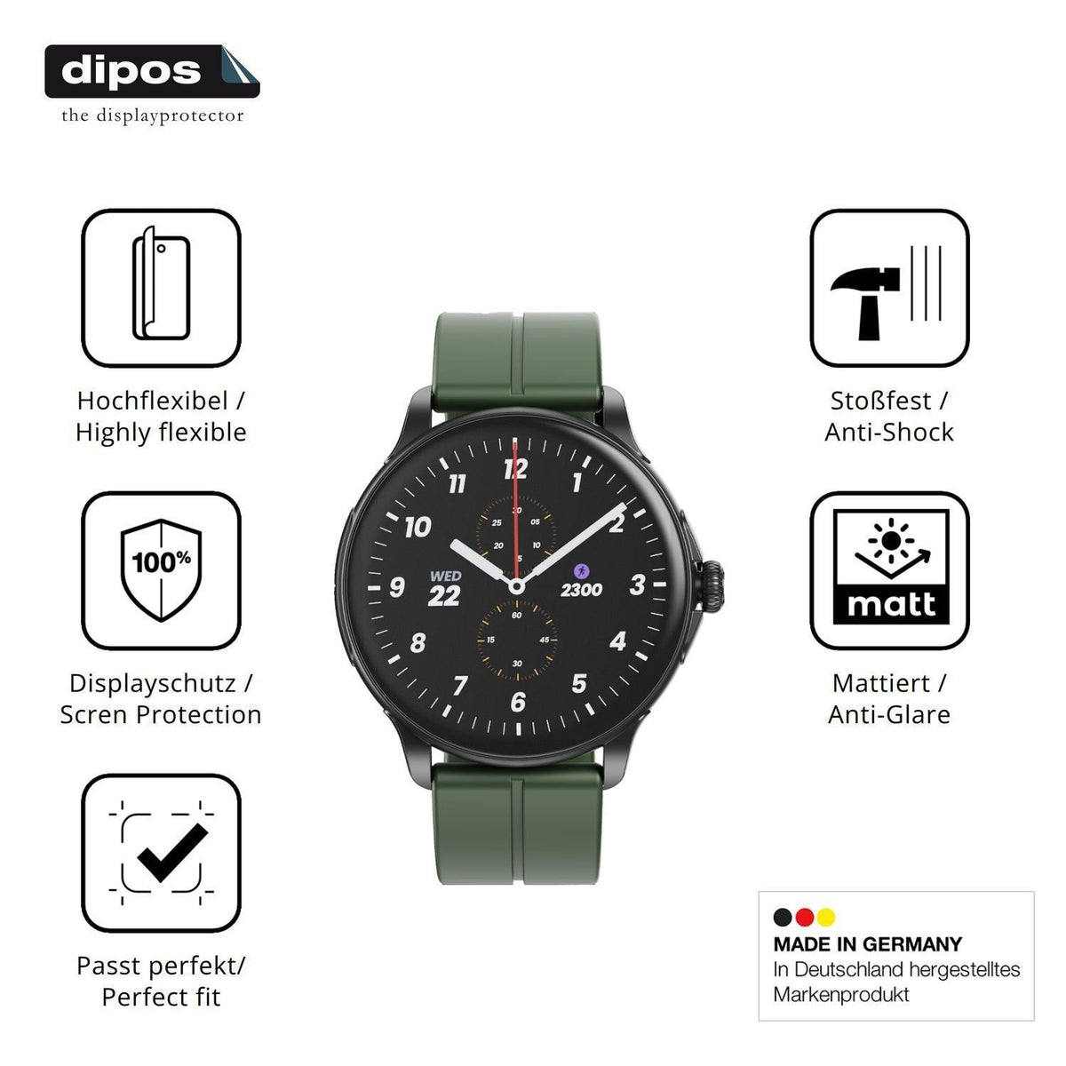 2x Full Cover Schutzfolie matt für HMD Watch X1 (7)