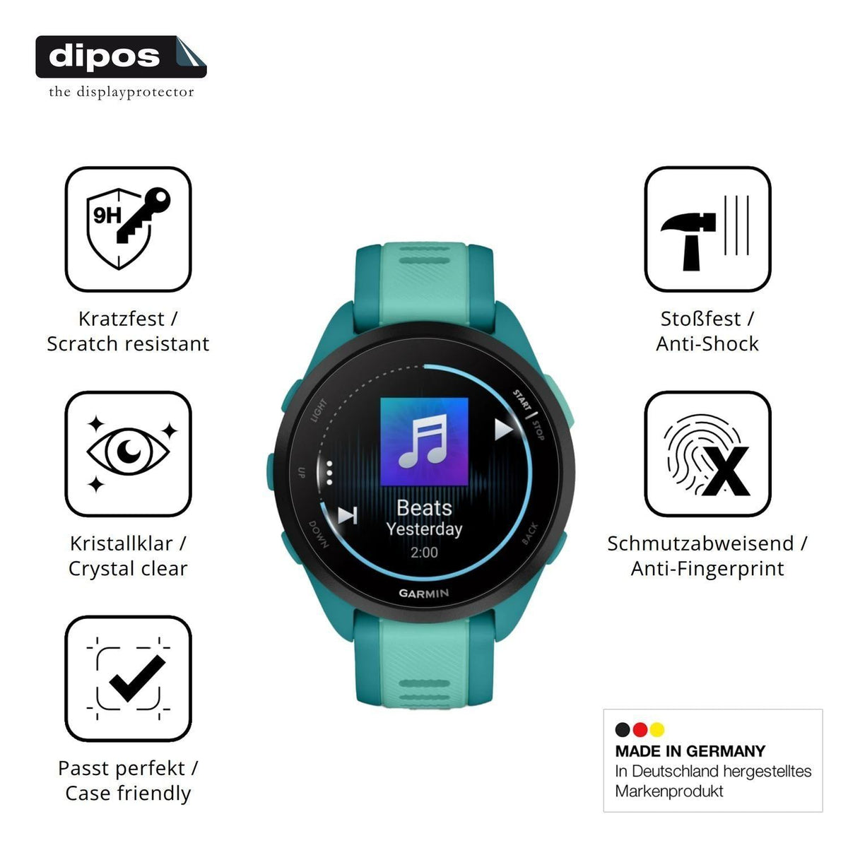2x 9H Schutzfolie für Garmin Forerunner 165 Music  (7)