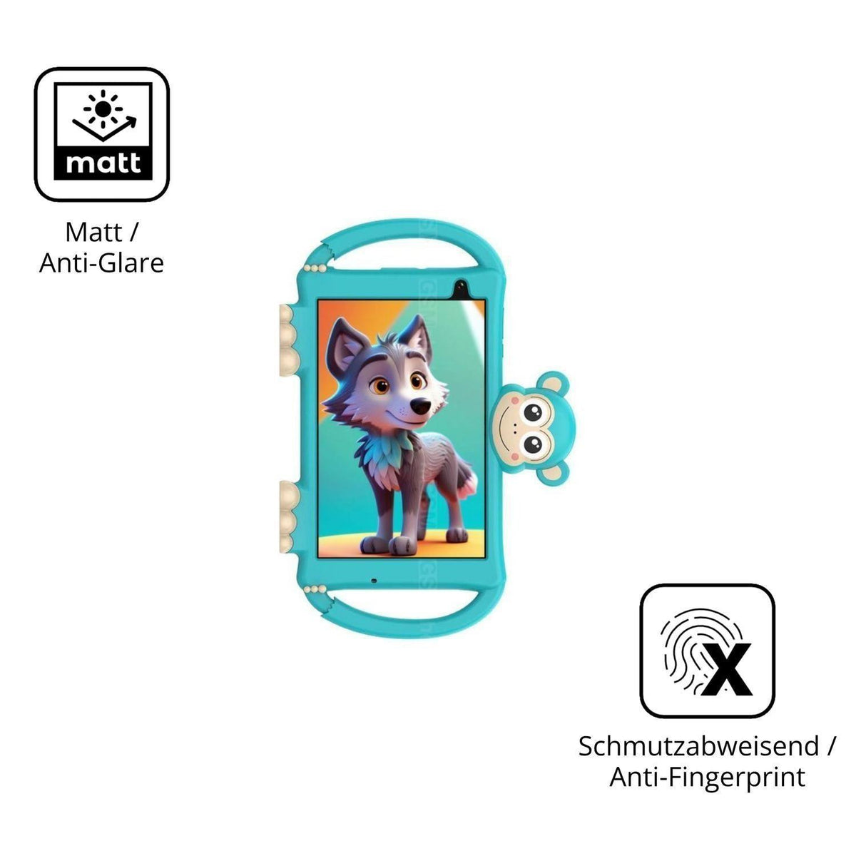 2x Schutzfolie matt für Logicom Logikids Buddy Dis (5)