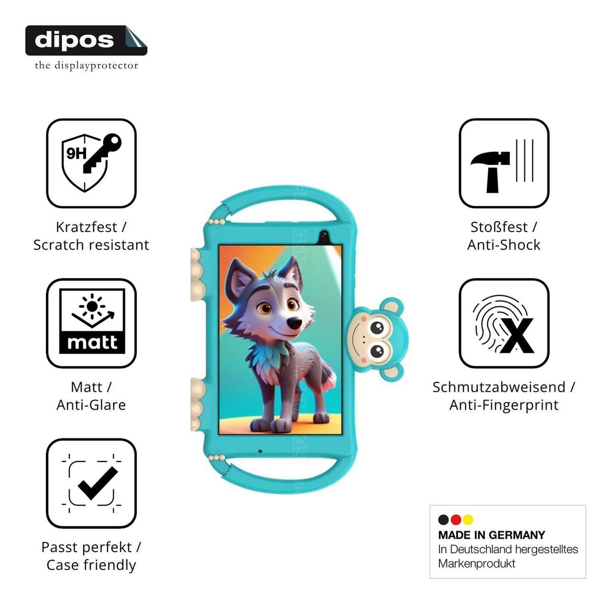 2x 9H Schutzfolie matt für Logicom Logikids Buddy  (7)
