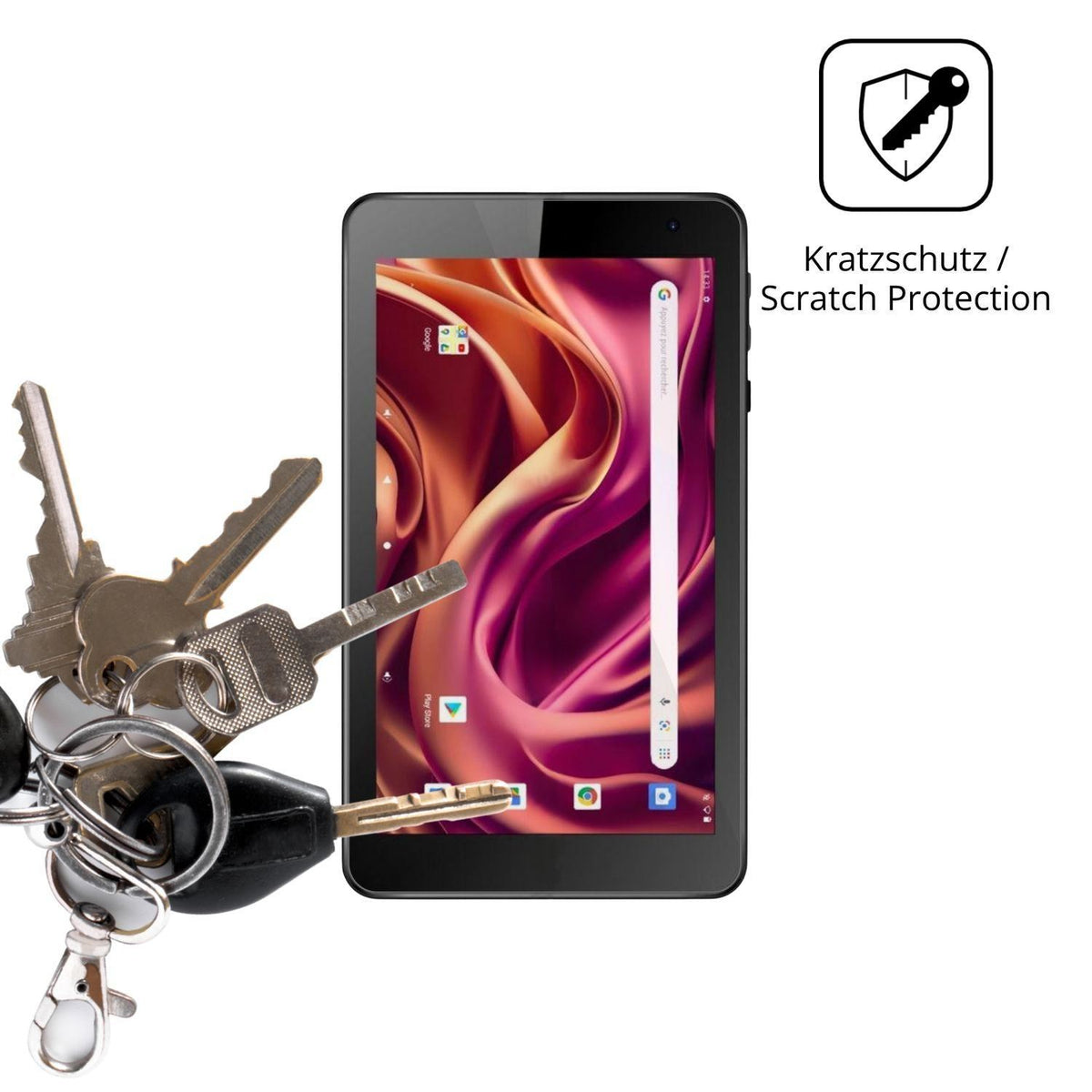 2x Schutzfolie klar für Logicom Tab 76 Display-Sch (4)