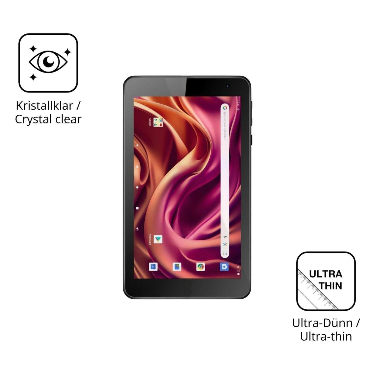 2x Schutzfolie klar für Logicom Tab 76 Display-Sch (5)
