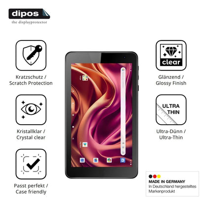 2x Schutzfolie klar für Logicom Tab 76 Display-Sch (7)