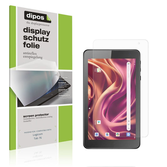 2x Schutzfolie matt für Logicom Tab 76 Display-Sch (1)