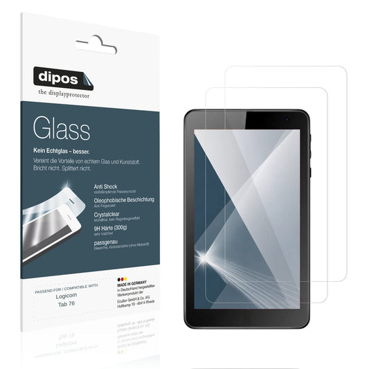 2x 9H Schutzfolie für Logicom Tab 76 Panzerfolie (1)