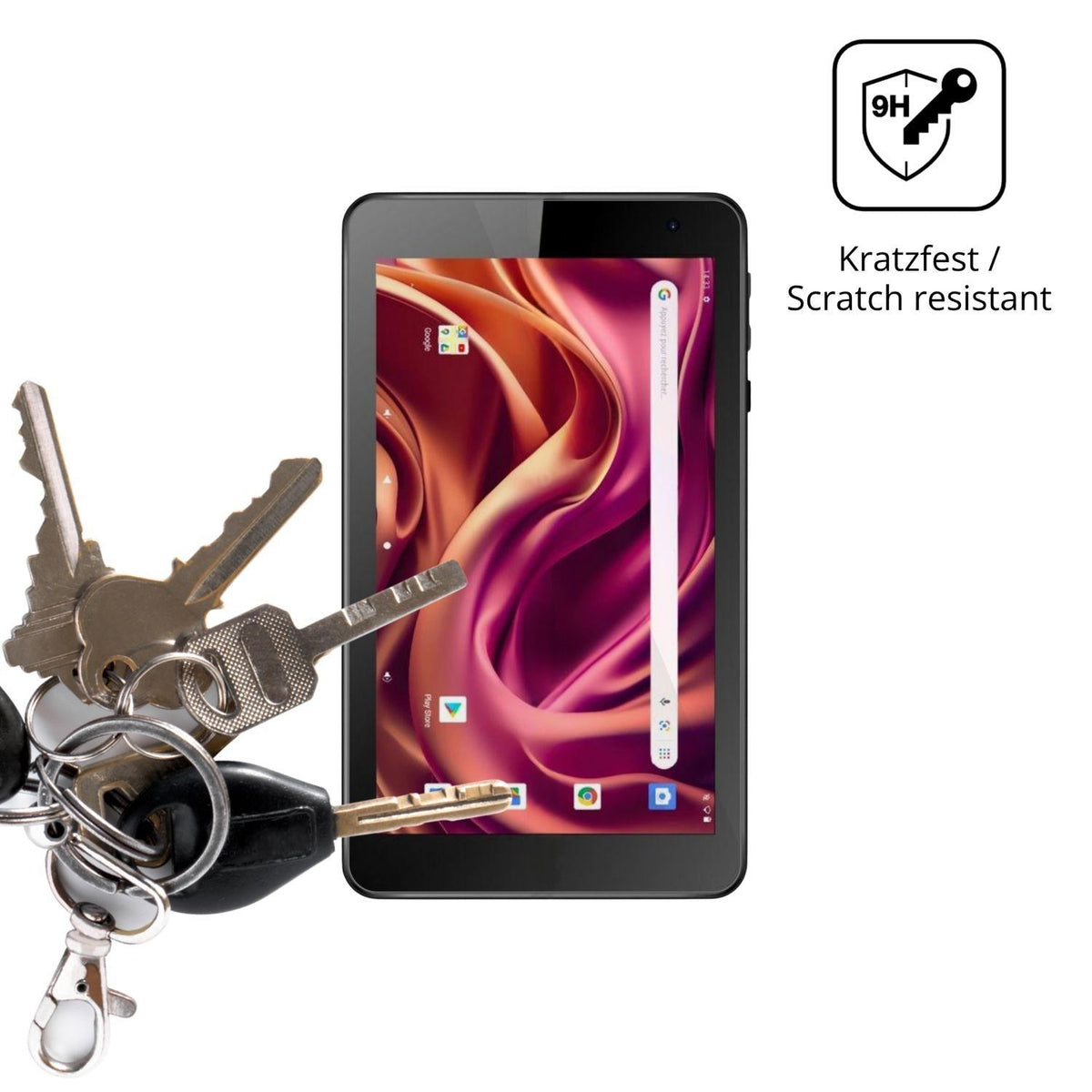 2x 9H Schutzfolie für Logicom Tab 76 Panzerfolie (3)