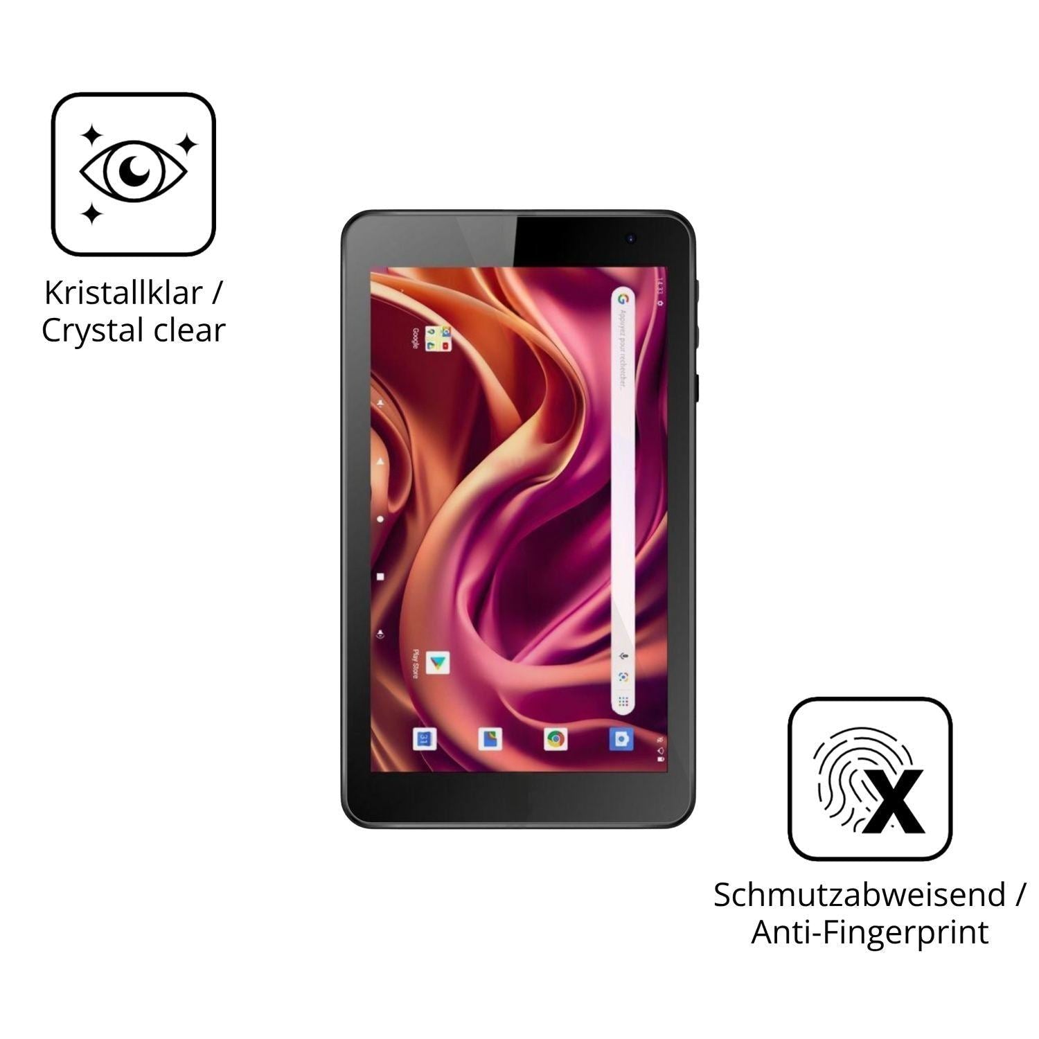 2x 9H Schutzfolie für Logicom Tab 76 Panzerfolie (5)