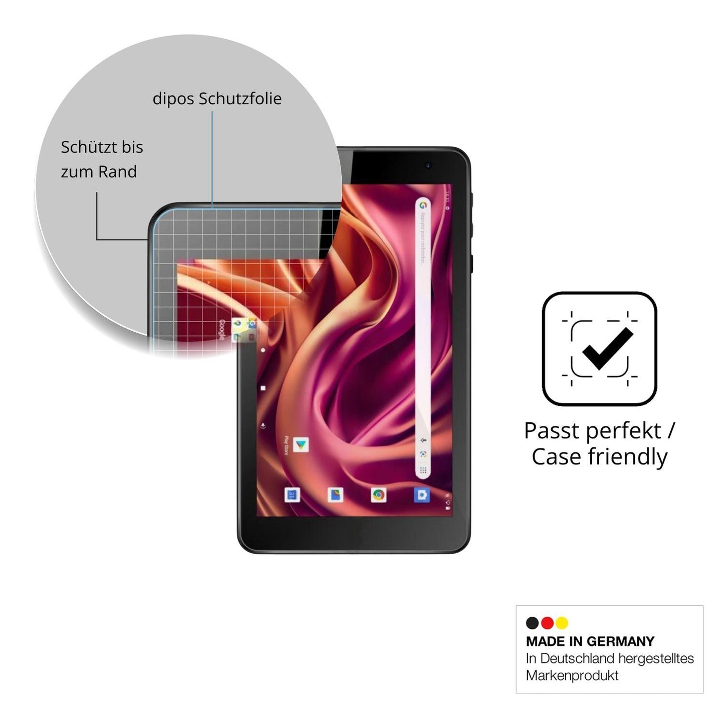 2x 9H Schutzfolie für Logicom Tab 76 Panzerfolie (6)