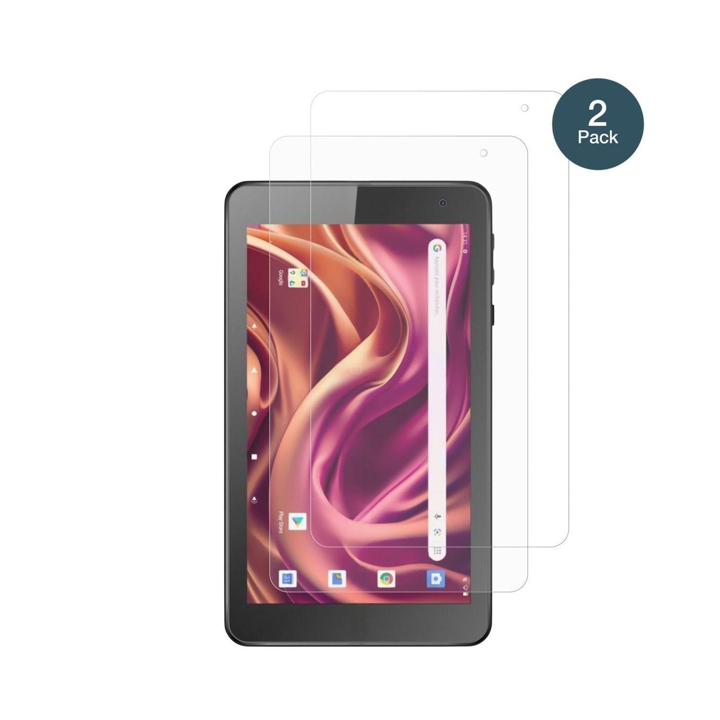 2x 9H Schutzfolie matt für Logicom Tab 76 Panzerfo (2)