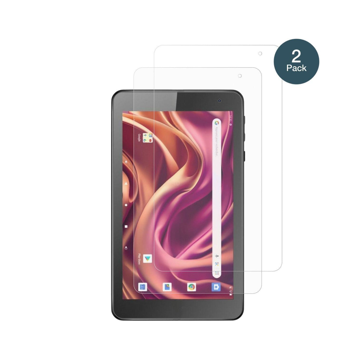 2x 9H Schutzfolie matt für Logicom Tab 76 Panzerfo (2)