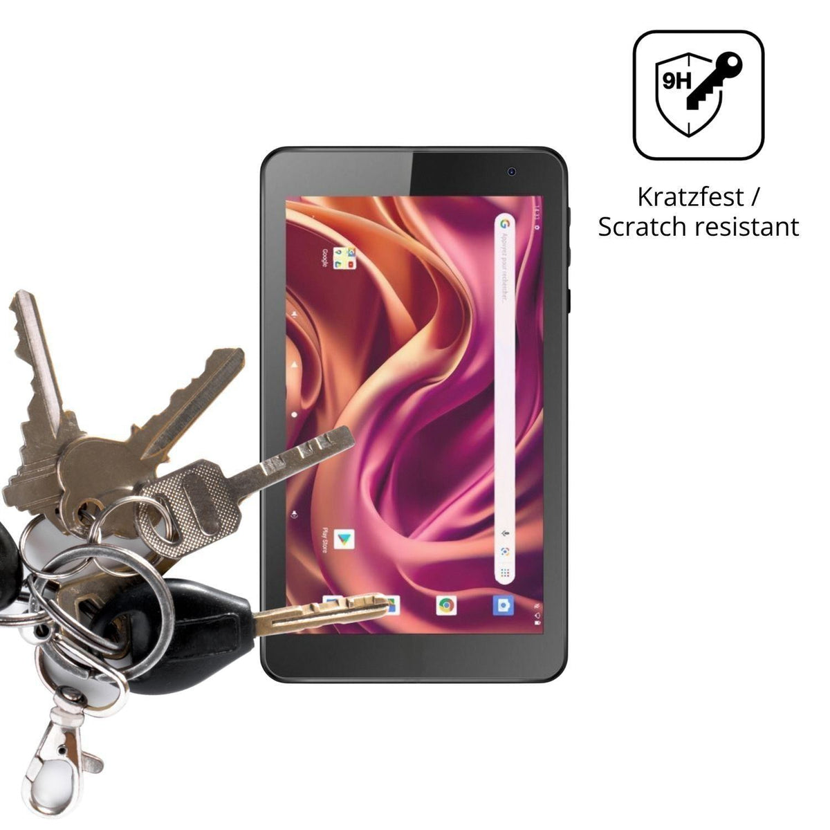 2x 9H Schutzfolie matt für Logicom Tab 76 Panzerfo (3)