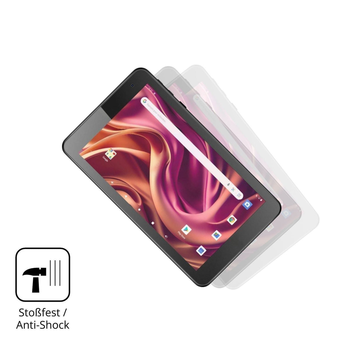 2x 9H Schutzfolie matt für Logicom Tab 76 Panzerfo (4)