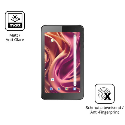 2x 9H Schutzfolie matt für Logicom Tab 76 Panzerfo (5)