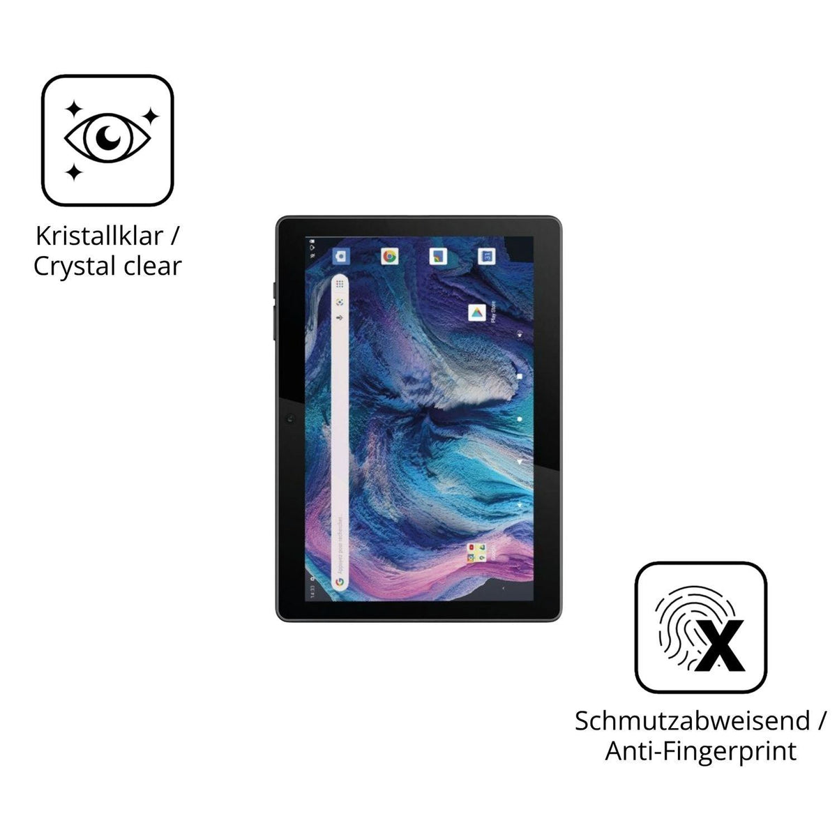 2x 9H Schutzfolie für Logicom Tab 130 Panzerfolie (5)